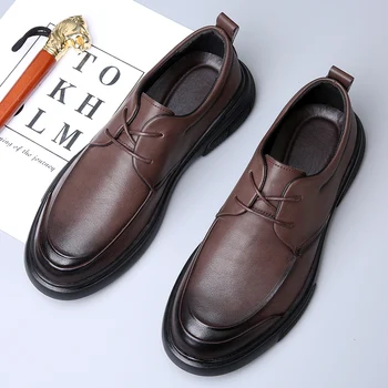 Erkek beyefendi deri ayakkabı İngiliz Oxford erkek ayakkabıları Moda el yapımı resmi ayakkabı erkek ış rahat ofis shoes38-44
