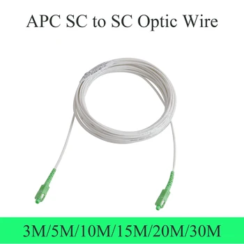 Fiber Optik Tel APC SC SC Optik Tek modlu 1 çekirdekli Kapalı Uzatma Kablosu Simplex Dönüştürme Yama Kablosu 3 M/5 M/10 M/15 M/20 M / 30 M