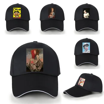 Komik Serisi Baskı beyzbol şapkası Yeni Siyah Vahşi Hip-hop Şapka Hipster Olmalı Doruğa pamuklu kasket Baba Rahat Yaz Açık güneş şapkası