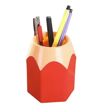 Masa Kalem kalemlik Plastik Kontrast renkli kurşun kalem Kova makyaj fırçası Tutucu Çocuklar için Okul Ev