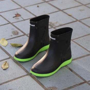 Unisex yağmur çizmeleri Su Geçirmez kauçuk ayakkabı Erkekler ve Kadınlar Çalışma Bahçe Galoş Çift Balıkçılık su ayakkabısı Ayakkabı Bottes De Pluie