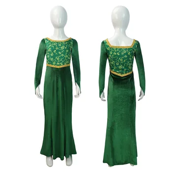 Çocuklar Fiona Cosplay Prenses Kostüm Kıyafetler Çocuk Roleplay Yeşil Parti Elbise Küçük Kızlar Cadılar Bayramı Karnaval Parti Elbise